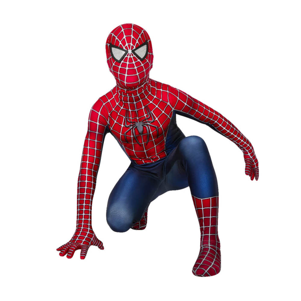 Spider-Man 2 Tobey Maguire Jumpsuit Children Superhero Cosplay Costume Takerlama