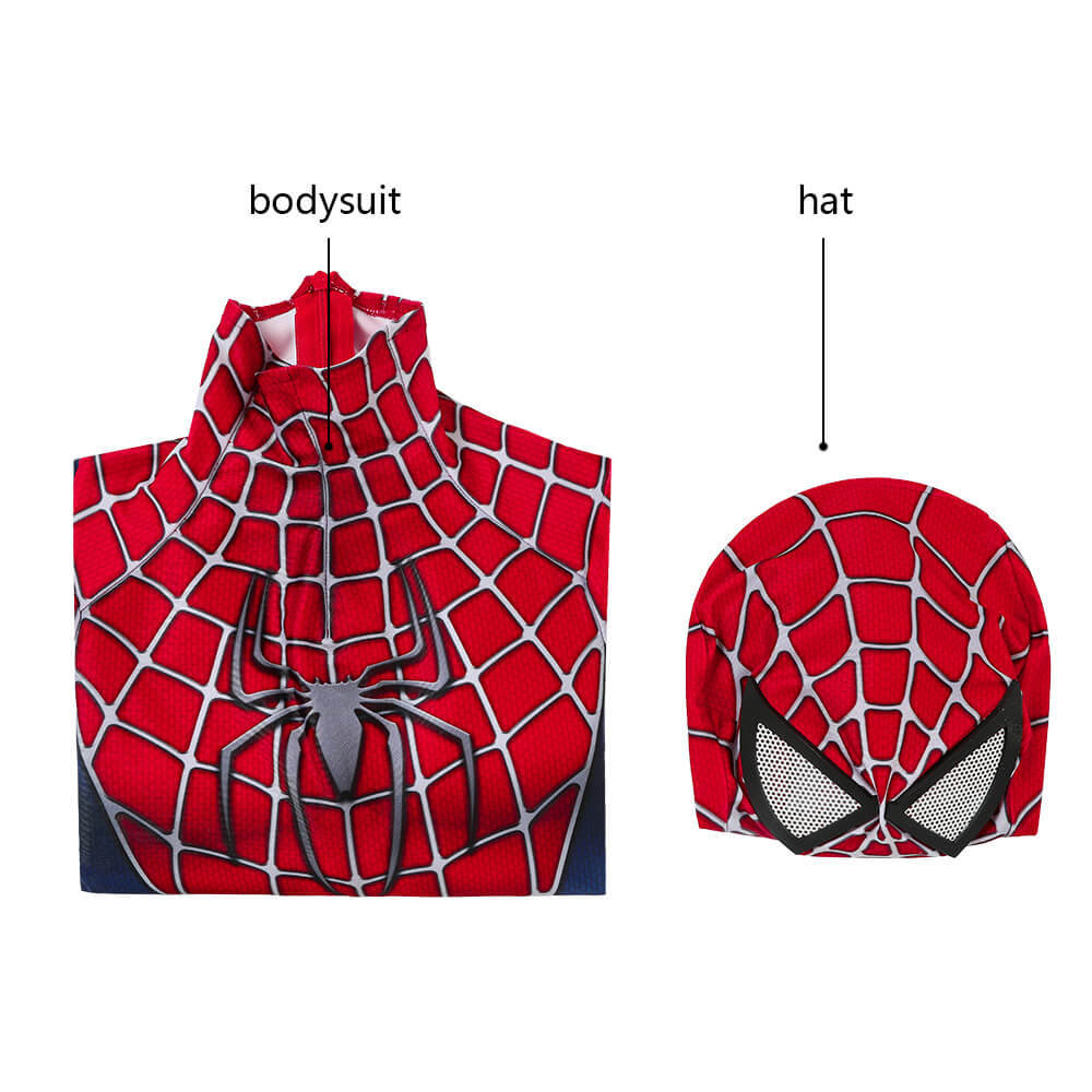 Spider-Man 2 Tobey Maguire Jumpsuit Children Superhero Cosplay Costume Takerlama