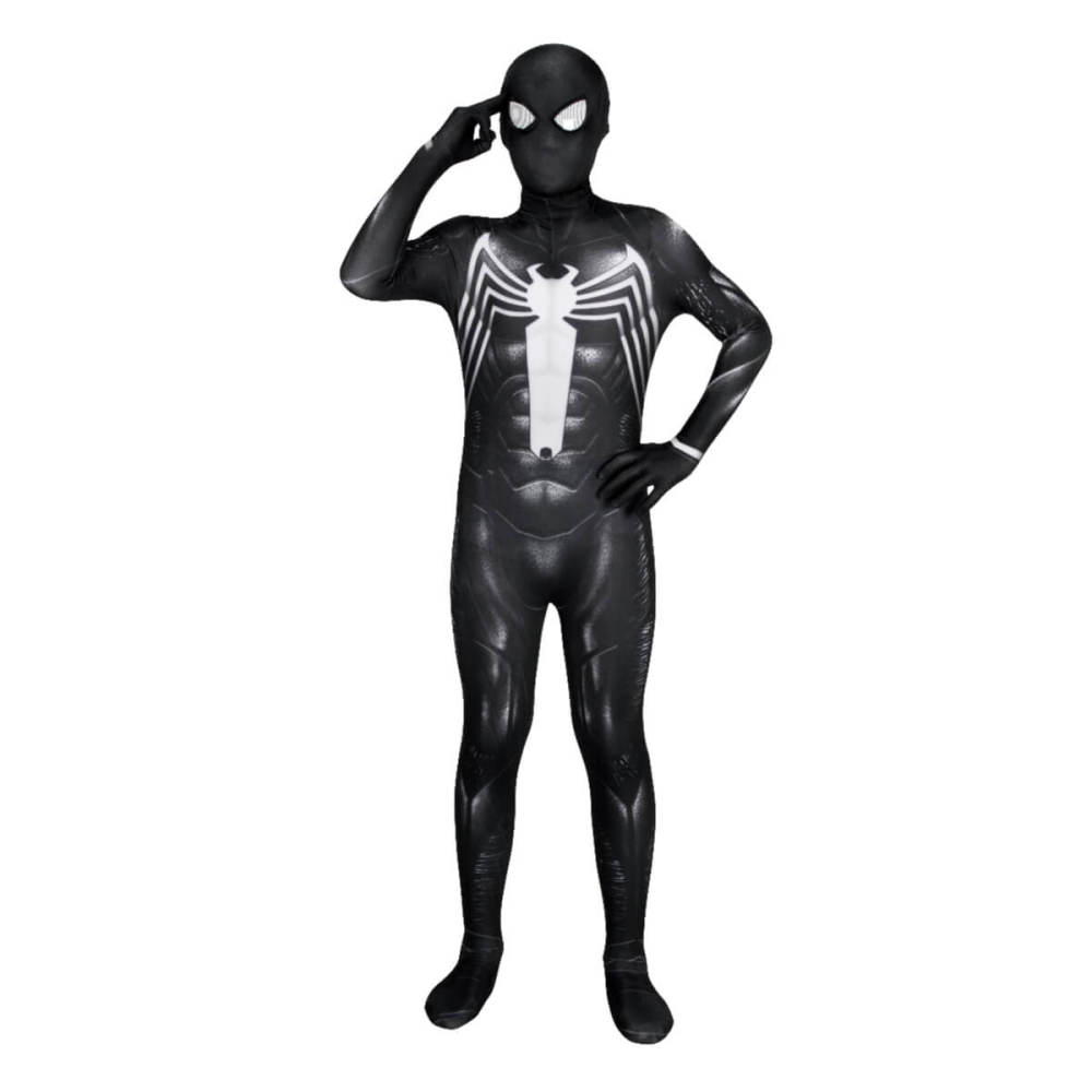 Kid's Spider-Man 3 Venom Eddie Brock Cosplay Costume Halloween Theme Party Takerlama