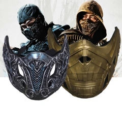 Mortal Kombat Scorpion Sub Zero Face Mask Halloween Cosplay Props (Ready to Ship) Takerlama