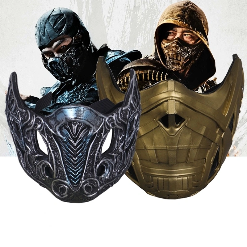 Mortal Kombat Scorpion Sub Zero Face Mask Halloween Cosplay Props (Ready to Ship) Takerlama