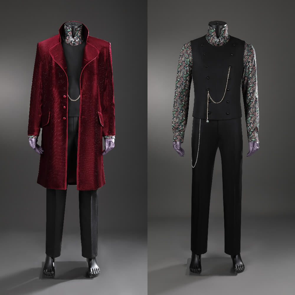 Wonka 2023 Charlie and the Chocolate Factory Willy Wonka Halloween Red Cosplay Costume Timothee Chalamet Suit