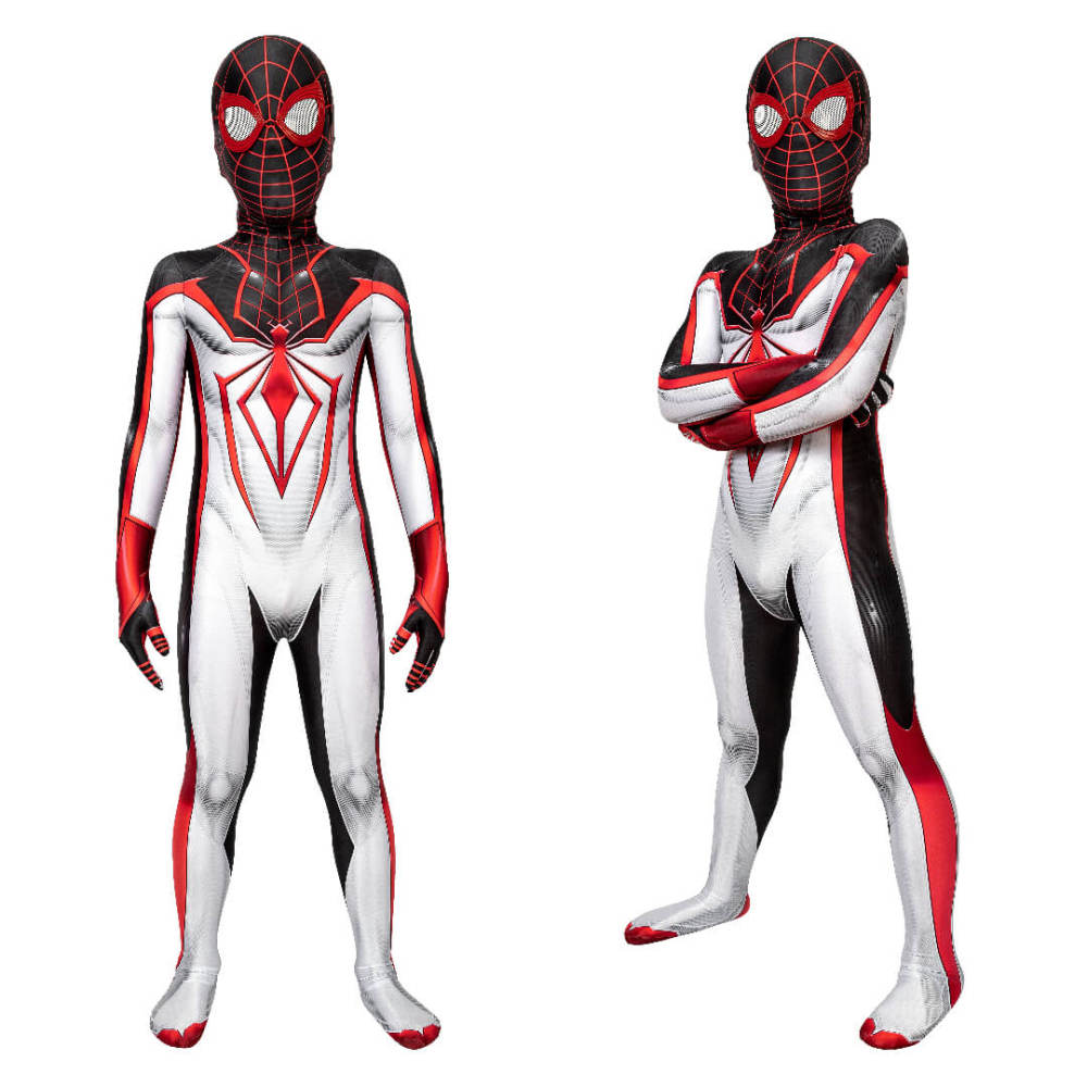 Kid's PS5 Spider-Man Miles Morales T.R.A.C.K. Suit  Superhero Cosplay Costume Takerlama