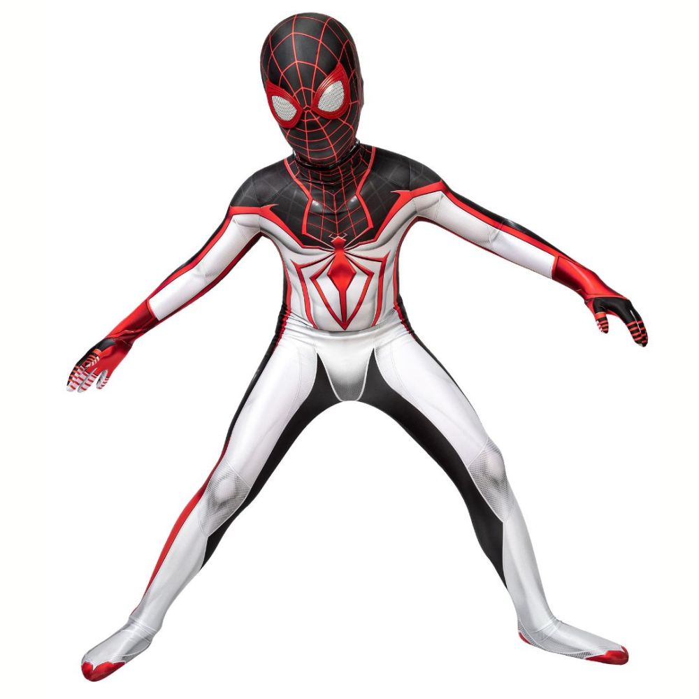 Kid's PS5 Spider-Man Miles Morales T.R.A.C.K. Suit  Superhero Cosplay Costume Takerlama