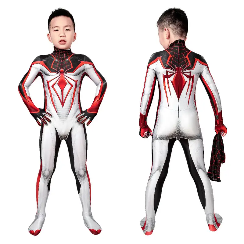 Kid's PS5 Spider-Man Miles Morales T.R.A.C.K. Suit  Superhero Cosplay Costume Takerlama