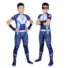 Kid's The Boys A-Train Cosplay Costumes Superhero Jumpsuit Glasses Takerlama