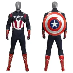Marvel Captain America: Brave New World Sam Wilson Captain America Cosplay Costume Deluxe Takerlama