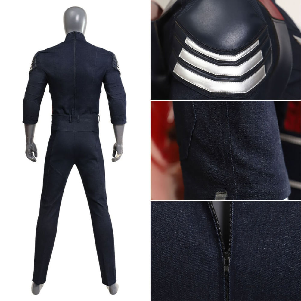 Marvel Captain America: Brave New World Sam Wilson Captain America Cosplay Costume Deluxe Takerlama