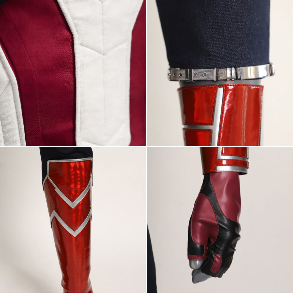 Marvel Captain America: Brave New World Sam Wilson Captain America Cosplay Costume Deluxe Takerlama