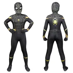 Kid's Spider-Man 3 No Way Home Peter Parker Cosplay Costume Superhero Jumpsuit Mask Takerlama