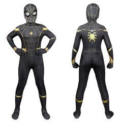 Kid's Spider-Man 3 No Way Home Peter Parker Cosplay Costume Superhero Jumpsuit Mask Takerlama