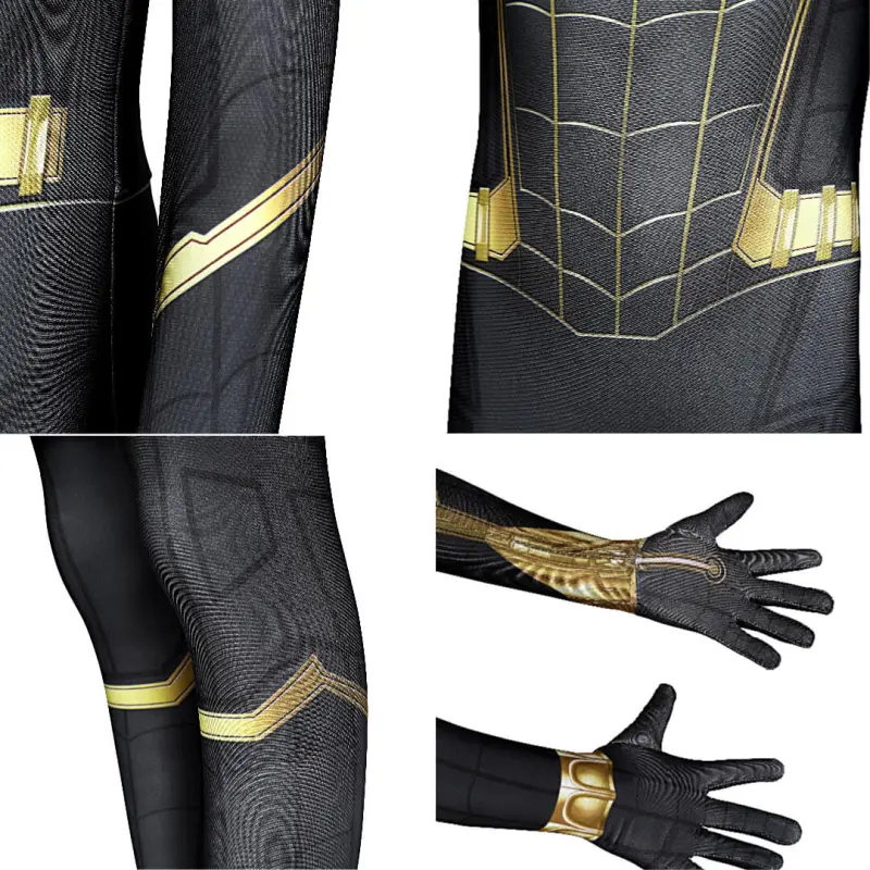 Kid's Spider-Man 3 No Way Home Peter Parker Cosplay Costume Superhero Jumpsuit Mask Takerlama