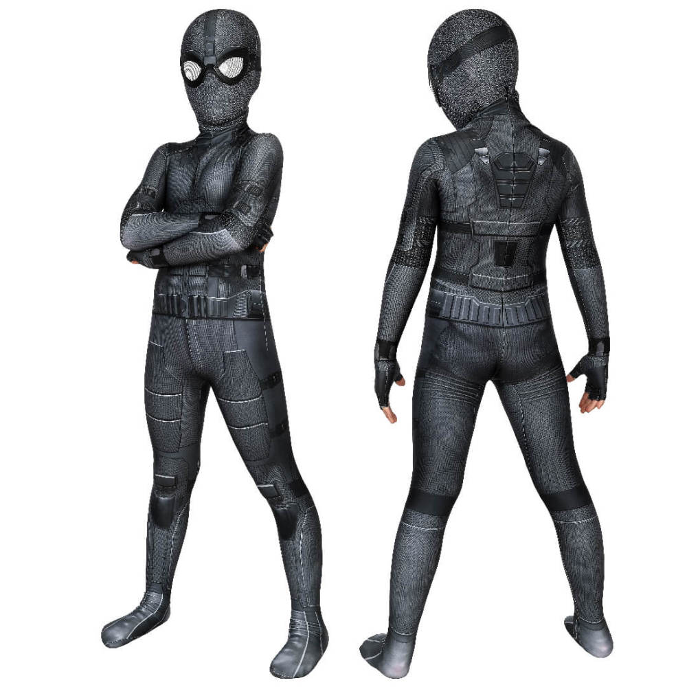 Kid's Spider-Man Far From Home Night Monkey Cosplay Costume Peter Parker Superhero Jumpsuit Mask Takerlama