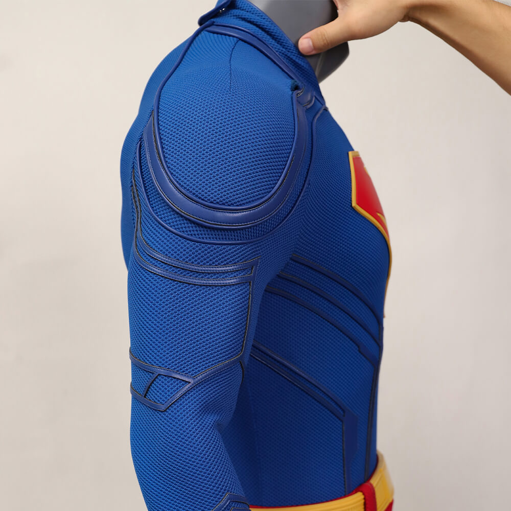 Deluxe Clark Kent Superman Halloween Cosplay Costume Movie Superman Legacy Superhero Jumpsuit Cape Shoes Takerlama