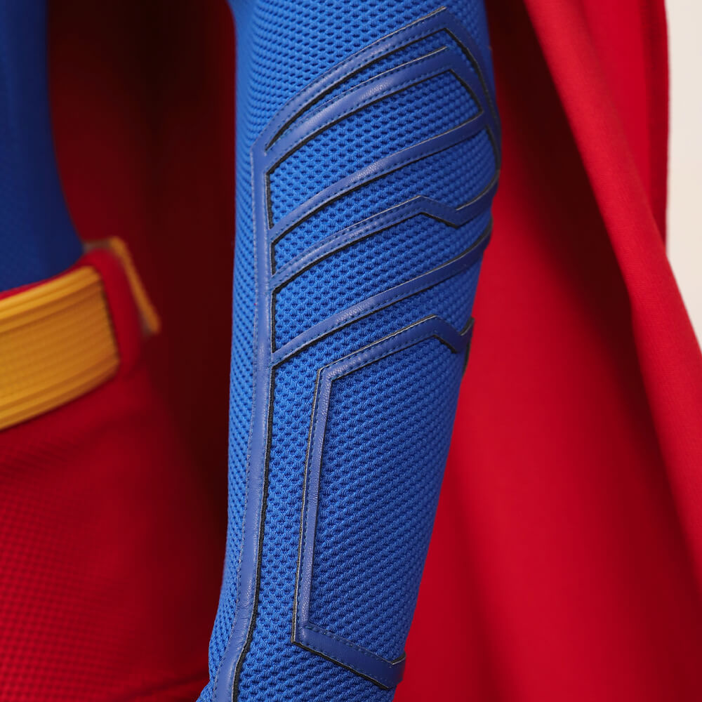 Deluxe Clark Kent Superman Halloween Cosplay Costume Movie Superman Legacy Superhero Jumpsuit Cape Shoes Takerlama