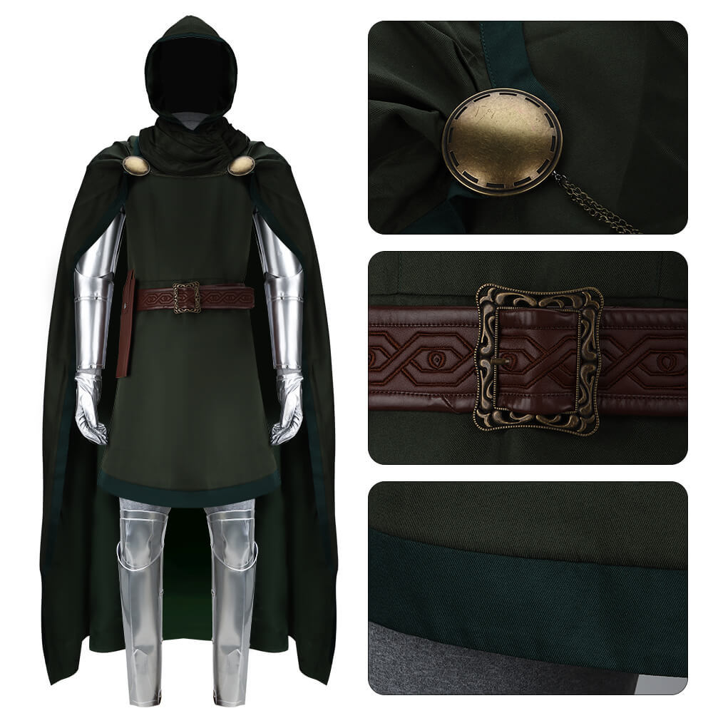 Doctor Doom Classic Cosplay Costume Victor von Doom Theme Party Outfits Takerlama