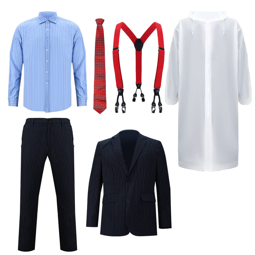 American Psycho Patrick Bateman Cosplay Costum Movie Theme Party Suit Takerlama
