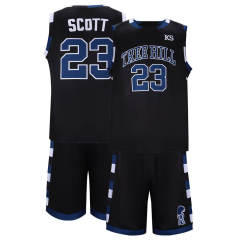 Takerlama One Tree Hill Ravens Nathan Scott Basketball Jersey Black White #23 Group Cosplay Costume IN Stock