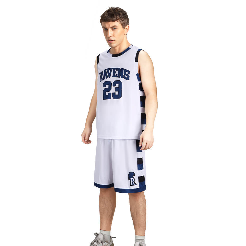 One Tree Hill Ravens Nathan Scott Basketball Jersey Black White #23 Group Cosplay Costume Takerlama