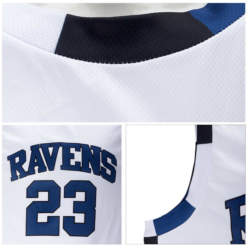 One Tree Hill Ravens Nathan Scott Basketball Jersey Black White #23 Group Cosplay Costume Takerlama