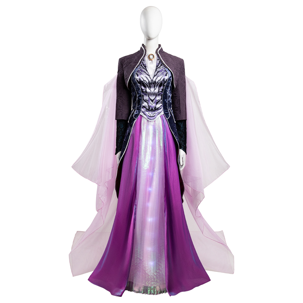 Agatha All Along Agatha Harkness Fancy Dress Women's Cosplay Costume Purple Takerlama