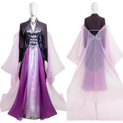 Agatha All Along Agatha Harkness Fancy Dress Women's Cosplay Costume Purple Takerlama
