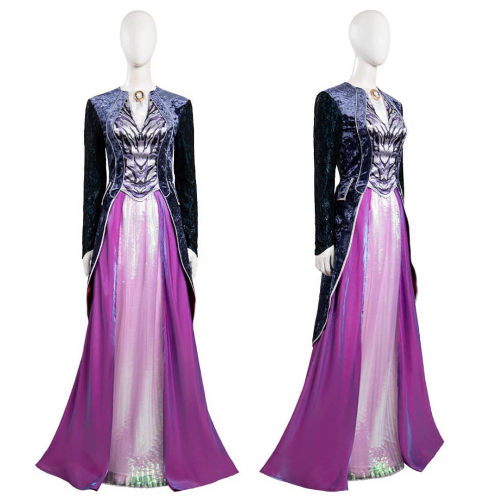 Agatha All Along Agatha Harkness Fancy Dress Women's Cosplay Costume Purple Takerlama