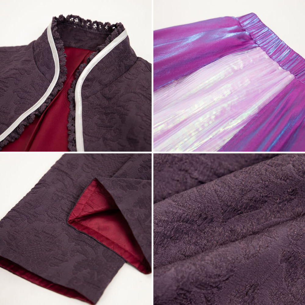 Agatha All Along Agatha Harkness Fancy Dress Women's Cosplay Costume Purple Takerlama