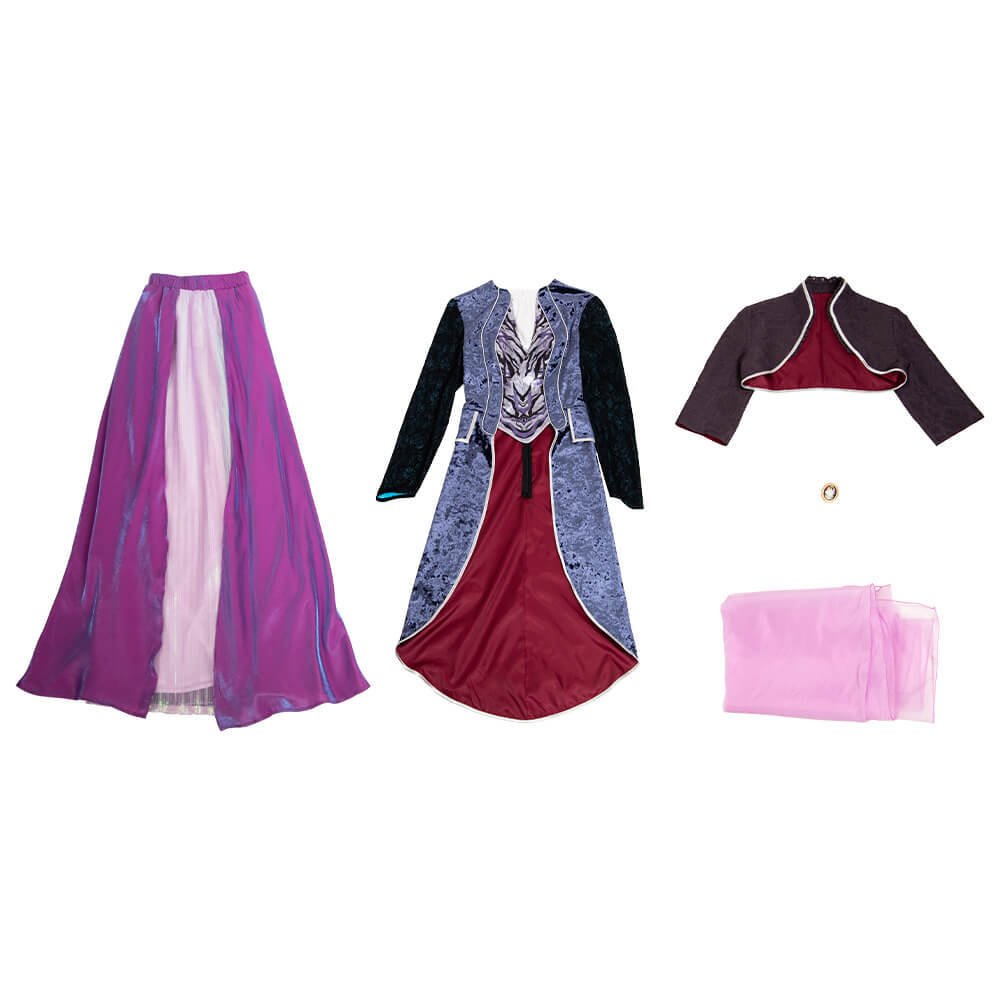 Agatha All Along Agatha Harkness Fancy Dress Women's Cosplay Costume Purple Takerlama