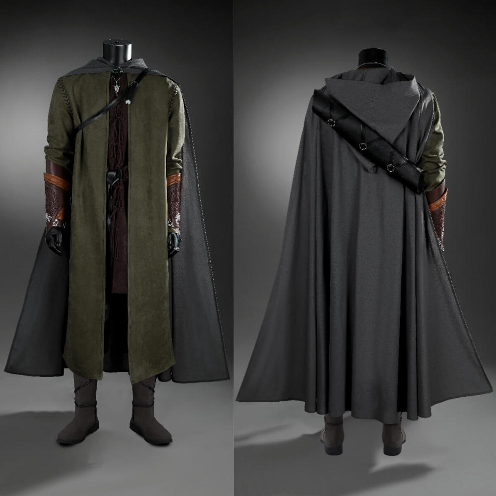 LOTR Two Towers Aragorn Cosplay Costume Movie Halloween Party Outfits Takerlama