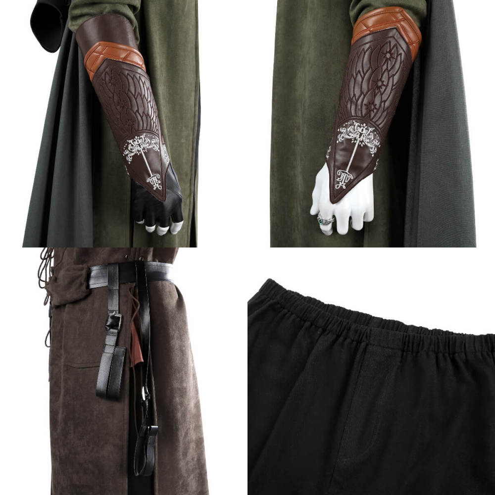 LOTR Two Towers Aragorn Cosplay Costume Movie Halloween Party Outfits Takerlama