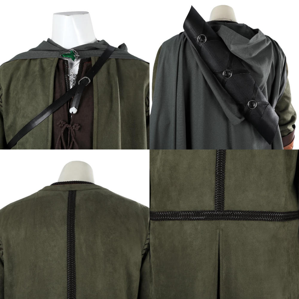 LOTR Two Towers Aragorn Cosplay Costume Movie Halloween Party Outfits Takerlama