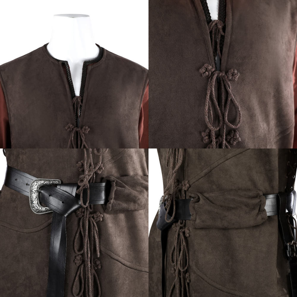 LOTR Two Towers Aragorn Cosplay Costume Movie Halloween Party Outfits Takerlama