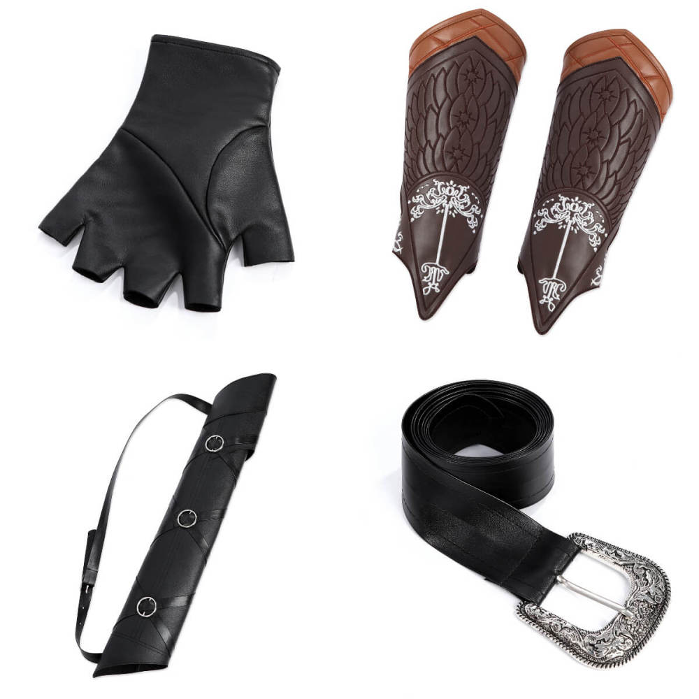 LOTR Two Towers Aragorn Cosplay Costume Movie Halloween Party Outfits Takerlama