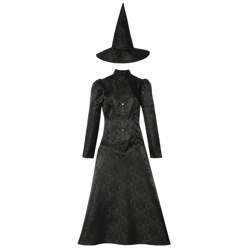 Wicked 2024 Elphaba Cosplay Costume Black Witch Fancy Dress Hat For Women Takerlama