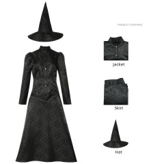 Wicked 2024 Elphaba Cosplay Costume Black Witch Fancy Dress Hat For Women Takerlama