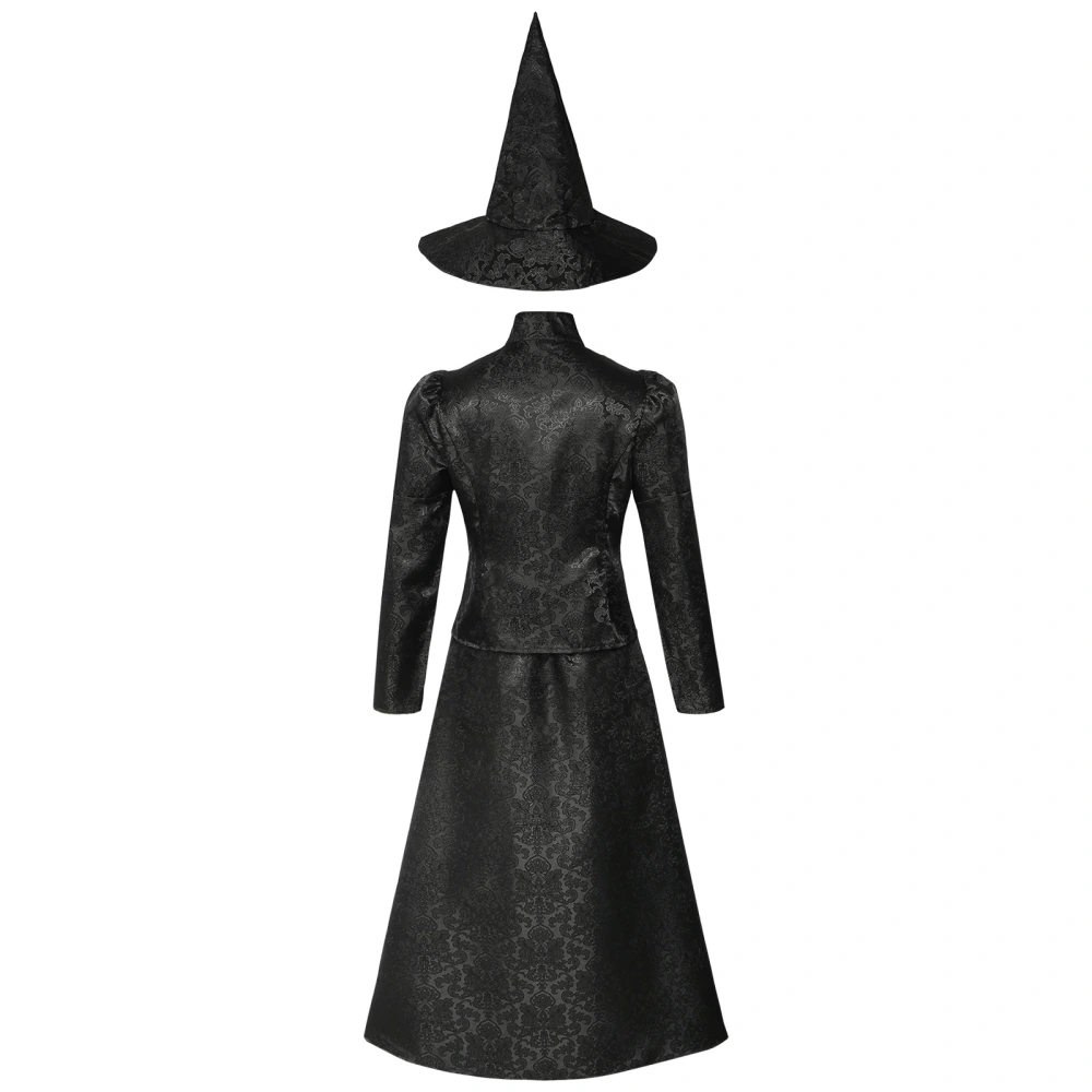 black dress for witch costume Shop Witch Costume, Adult Halloween Costume, Orange Black Victorian Gown, Fall Style Dress With High Slit, Gothic Pumpkin Gown, Goddess Gown -