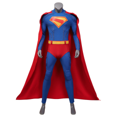 Deluxe Clark Kent Halloween Cosplay Costume Movie Legacy Superhero Jumpsuit Cape Shoes Takerlama