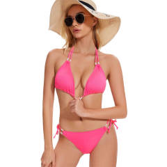 SISBATH Women's Triangle String Bikini Set Sexy Tie Side Two Piece Swimsuit Halter Bathing Suit