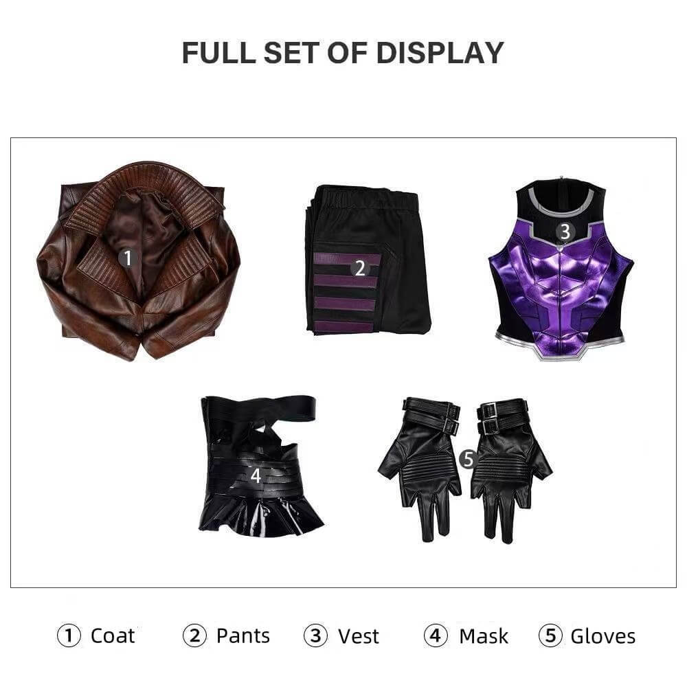 New Gambit Remy LeBeau Cosplay Costume Movie Deadpool and Wolverine Takerlama