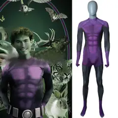 Beast Boy Dyesub Cosplay Costume Superhero Muscle Jumpsuit Takerlama