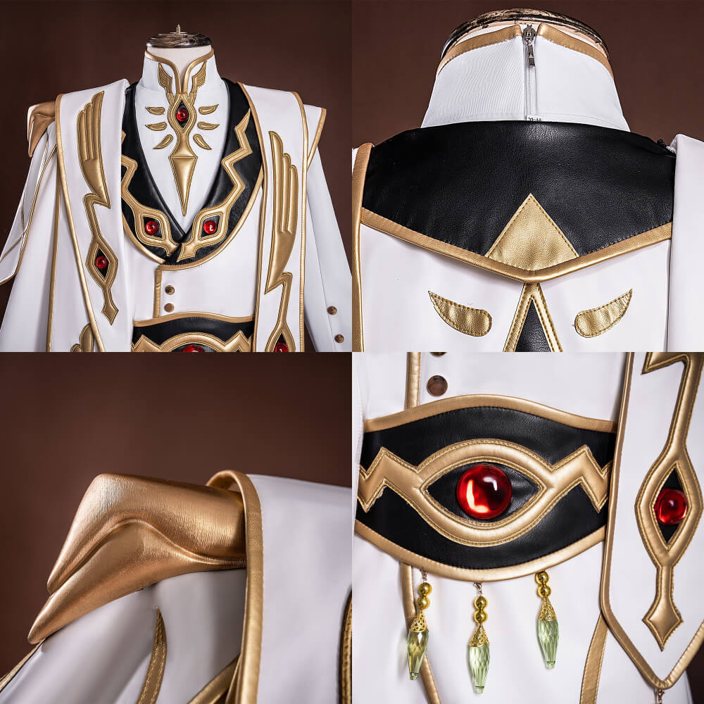 Code Geass Lelouch Vi Britannia King Cosplay Costume Lamperouge Emperor King Suit with Hat Takerlama