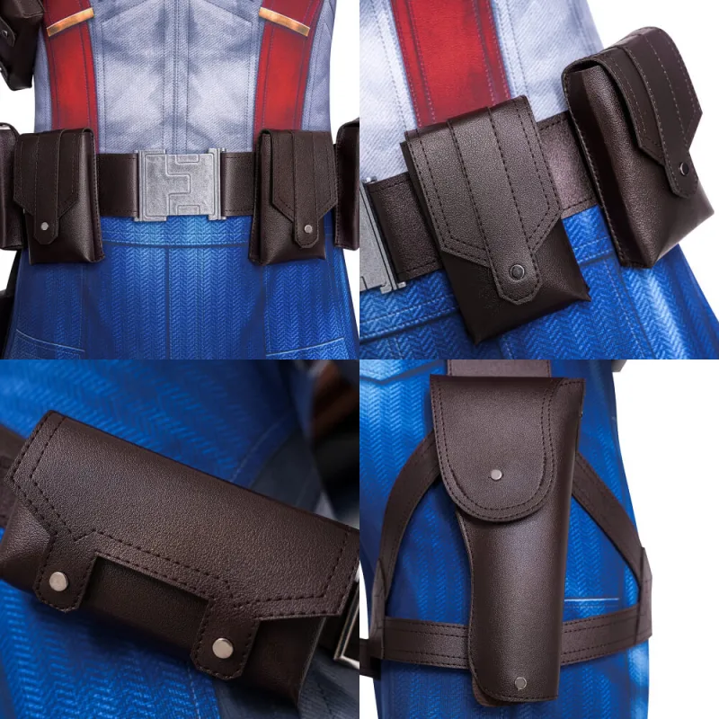 Captain America The First Avenger Steve Rogers Cosplay Costume 3D Print Superhero Jumpsuit Mask Takerlama
