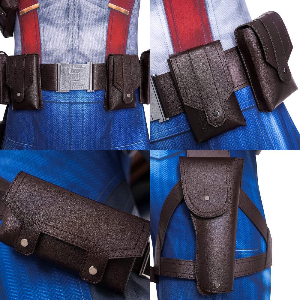 Captain America The First Avenger Steve Rogers Cosplay Costume 3D Print Superhero Jumpsuit Mask Takerlama
