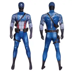 Captain America The First Avenger Steve Rogers Cosplay Costume 3D Print Superhero Jumpsuit Mask Takerlama