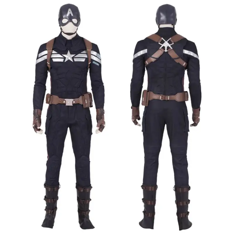Captain America The Winter Soldier Steve Rogers Cosplay Costume Superhero Suit Takerlama