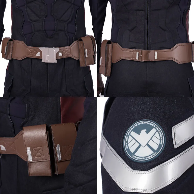 Captain America The Winter Soldier Steve Rogers Cosplay Costume Superhero Suit Takerlama