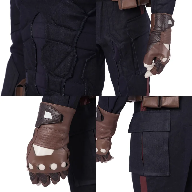 Captain America The Winter Soldier Steve Rogers Cosplay Costume Superhero Suit Takerlama