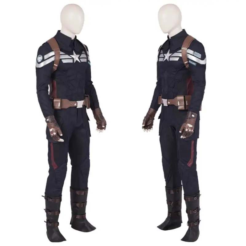 Captain America The Winter Soldier Steve Rogers Cosplay Costume Superhero Suit Takerlama