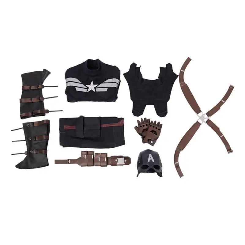 Captain America The Winter Soldier Steve Rogers Cosplay Costume Superhero Suit Takerlama